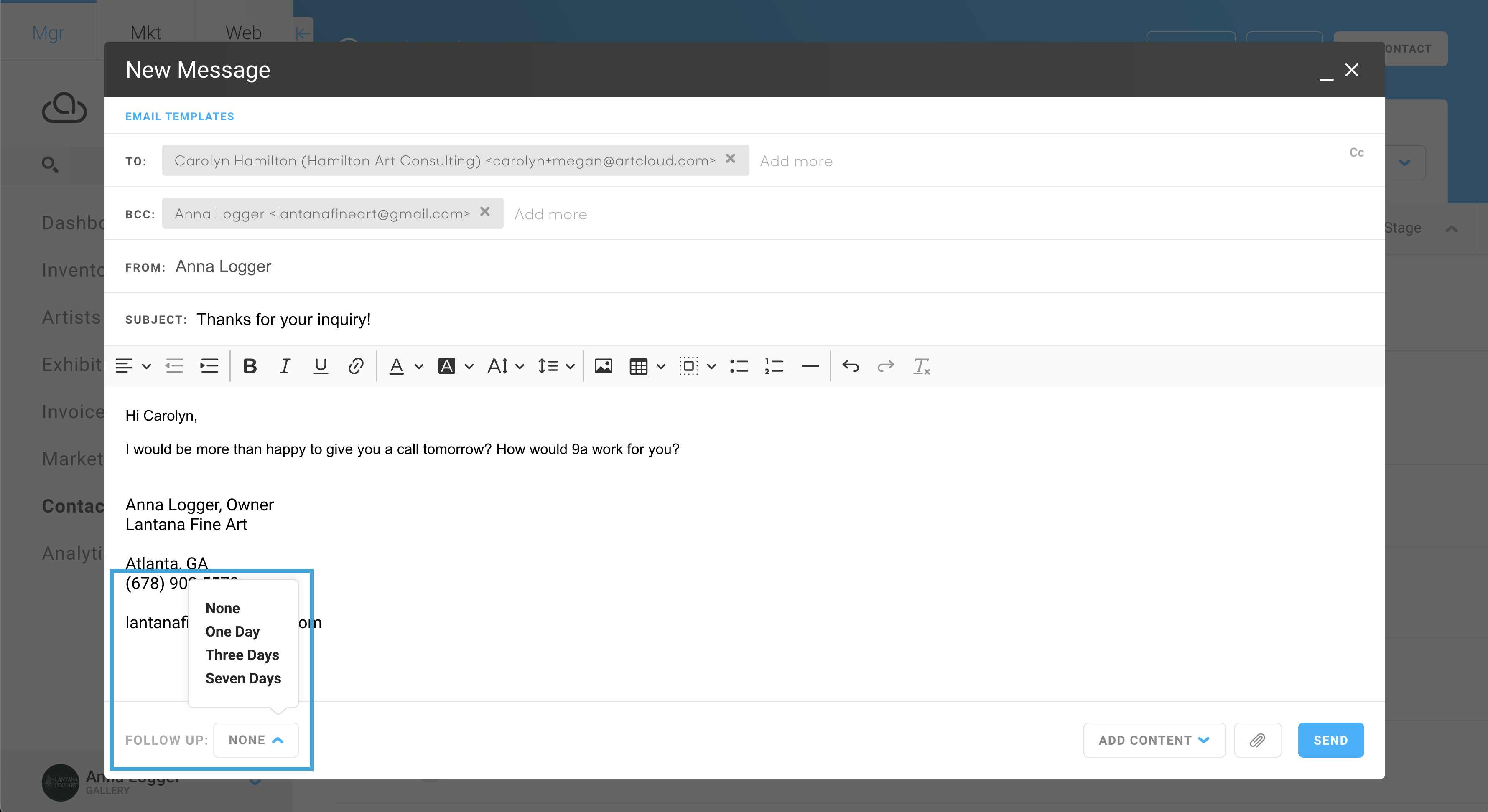 HOW CAN I ENABLE A FOLLOW UP REMINDER ON SENT EMAILS visual data 7